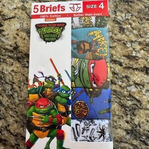 Nickelodeon TEENAGE MUTANT NINJA TURTLES TMNT Briefs underwear Size 4